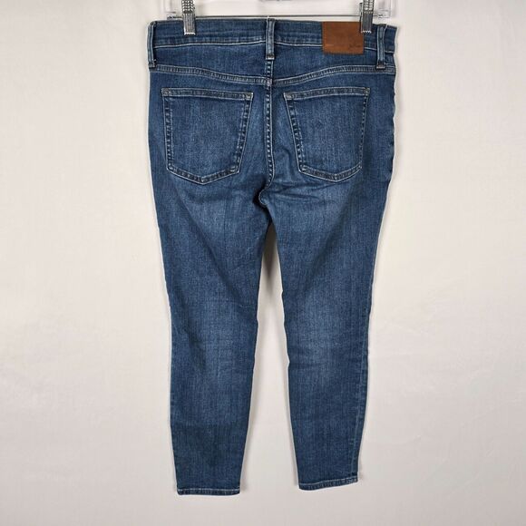 J. Crew Jeans Women's 29 Petite Blue 9" High Rise Toothpick Medium Wash - Picture 6 of 16